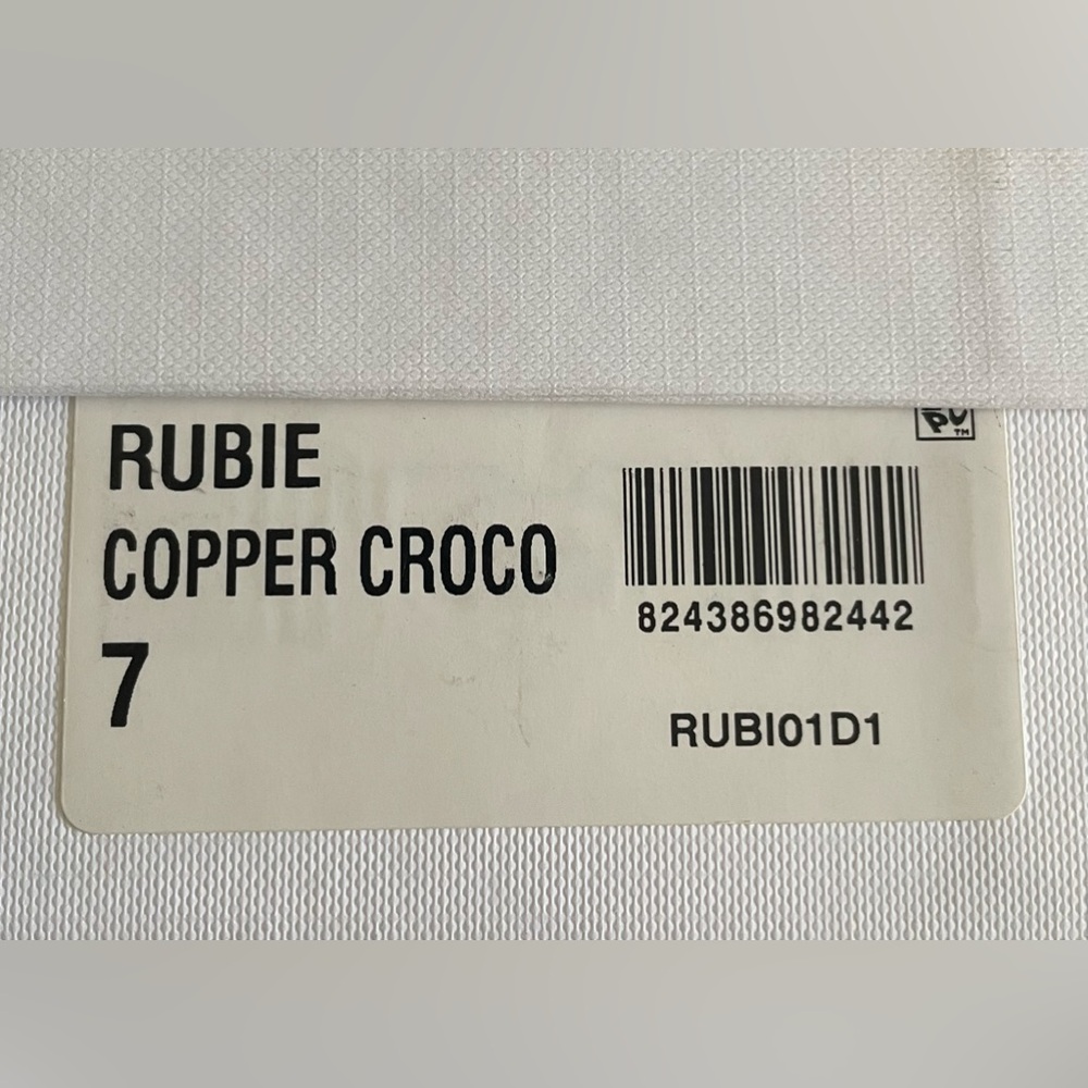 STEVEN NY Rubie Copper Croco Distressed Sneakers - Picture 14 of 16